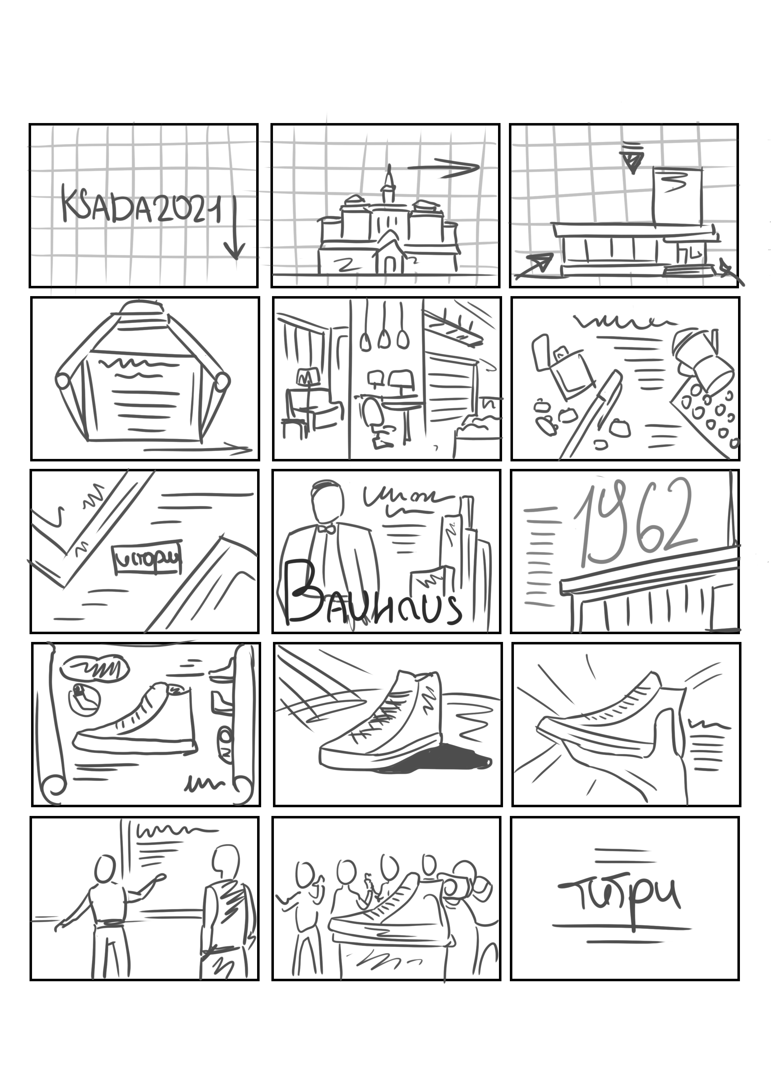 Storyboard of animation